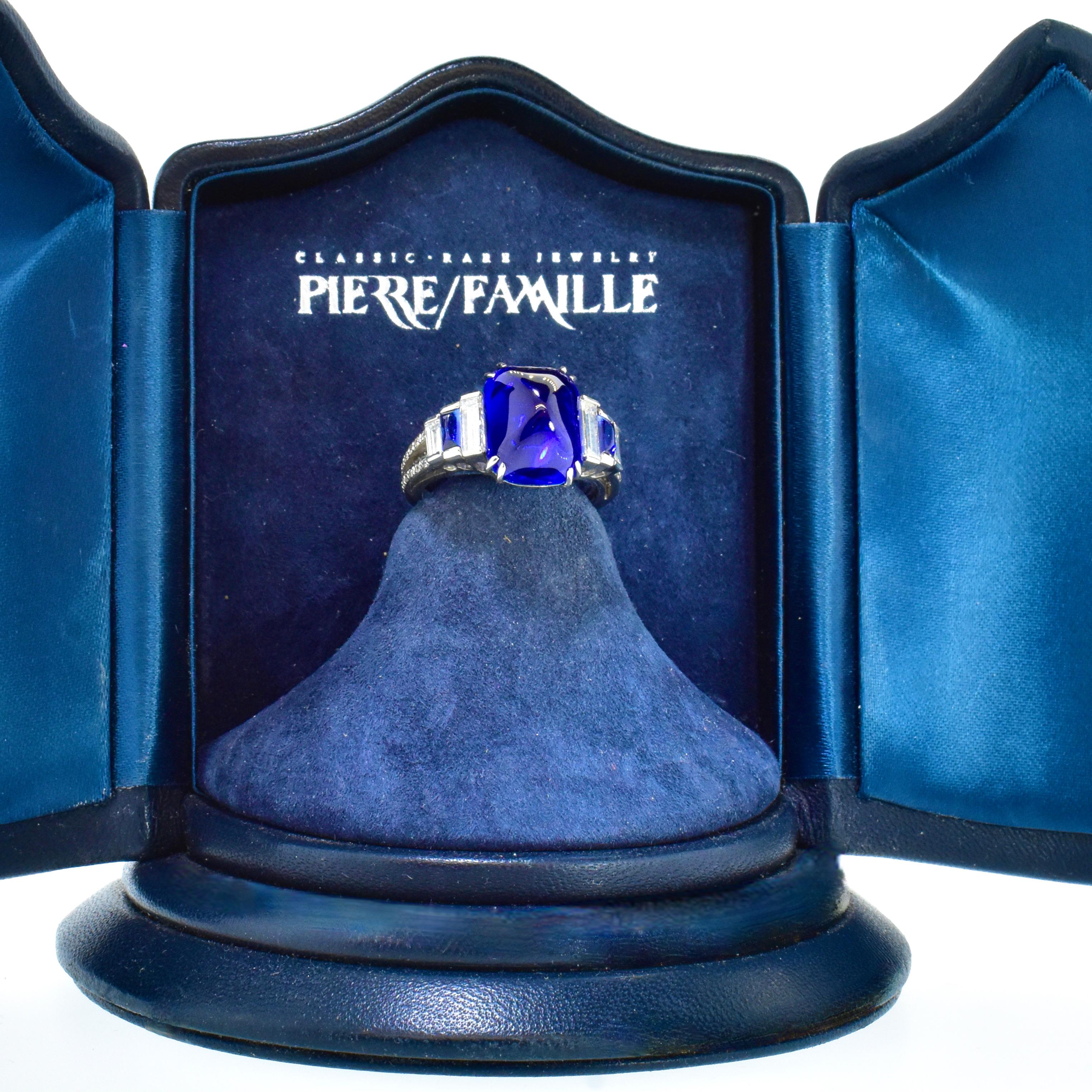 Burma Unheated Sapphire, 8.92 ct. AGL Certified Diamond Art Deco Platinum Ring 6
