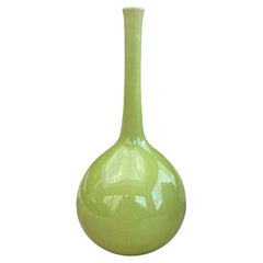 Antique  Burmantofts Faience Bottle Vase & Mdina Glass Bowl