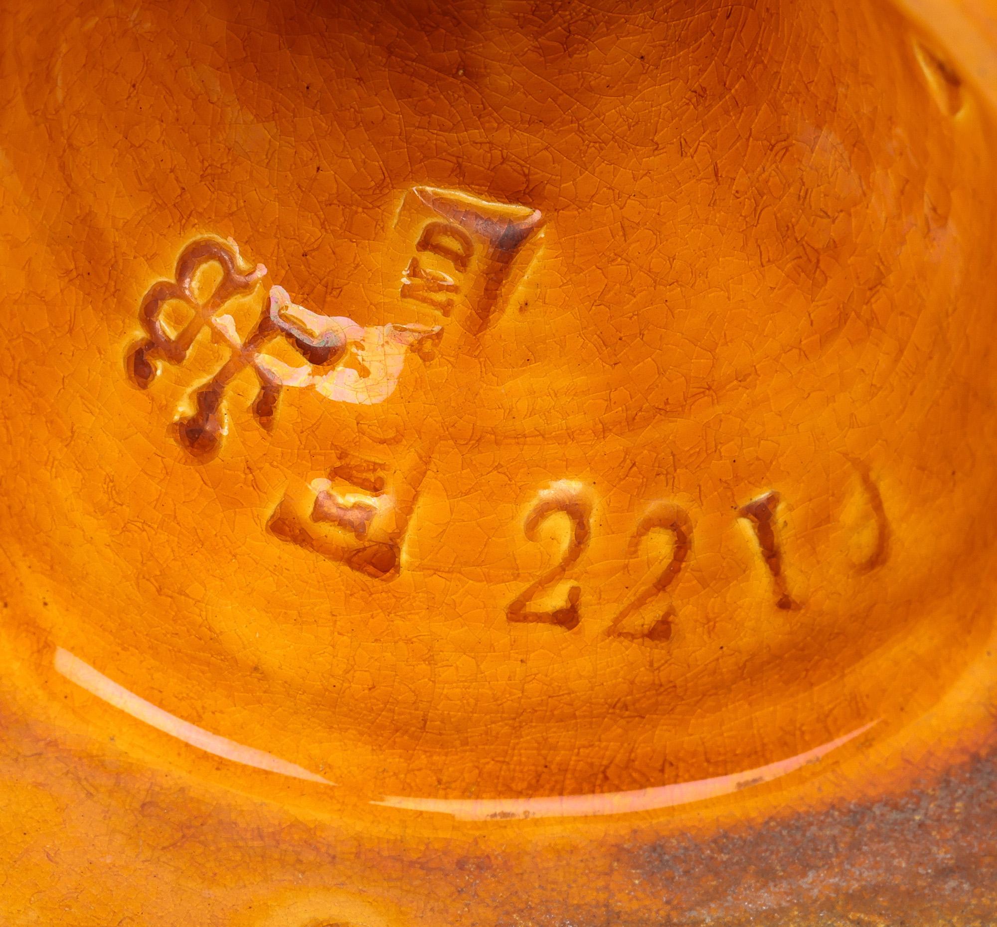 Earthenware Burmantofts Faience Column Form Yellow Glazed Art Pottery Candlestick