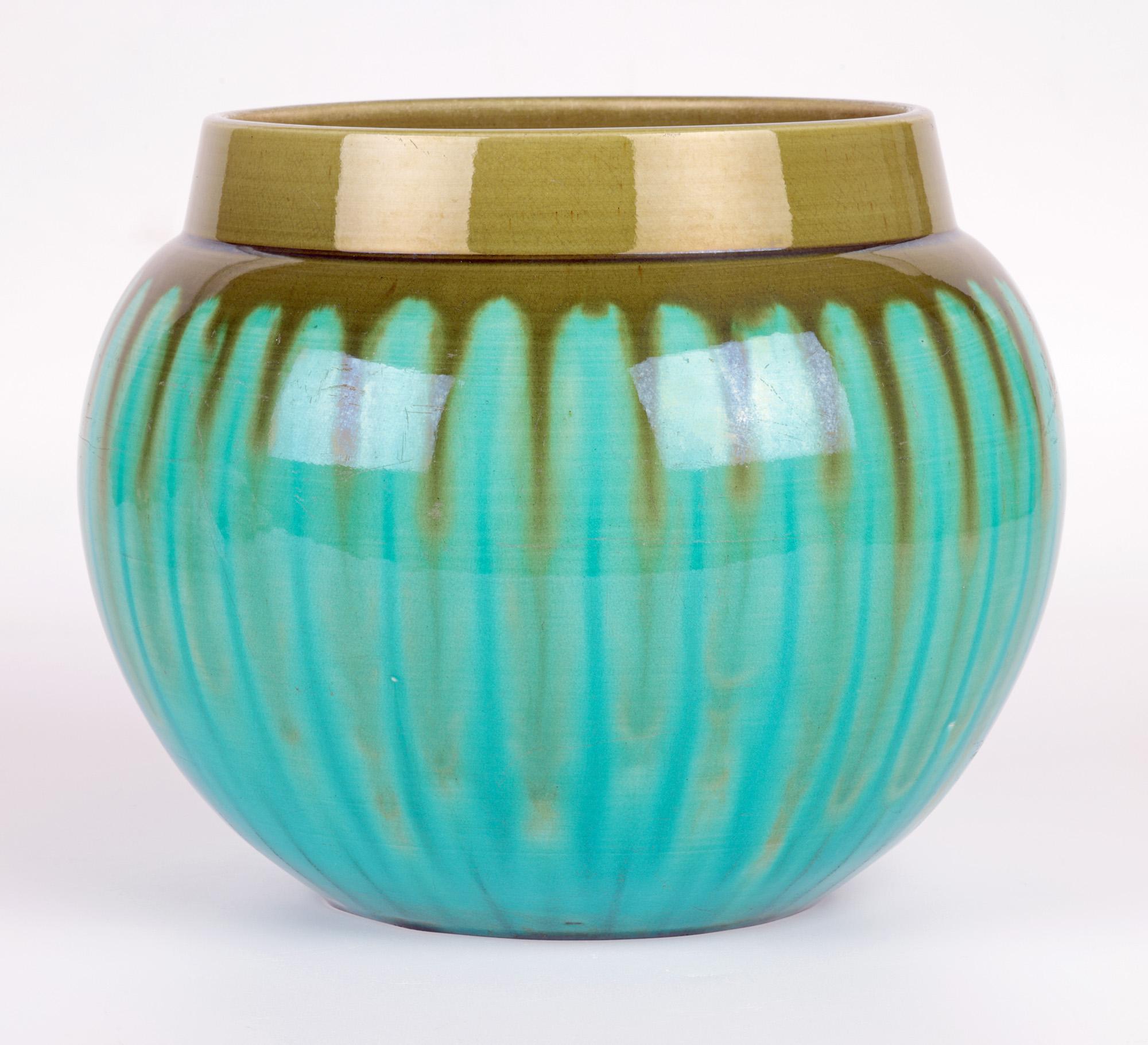 Burmantofts Faience Large Exceptional Streak Glazed Vase 8