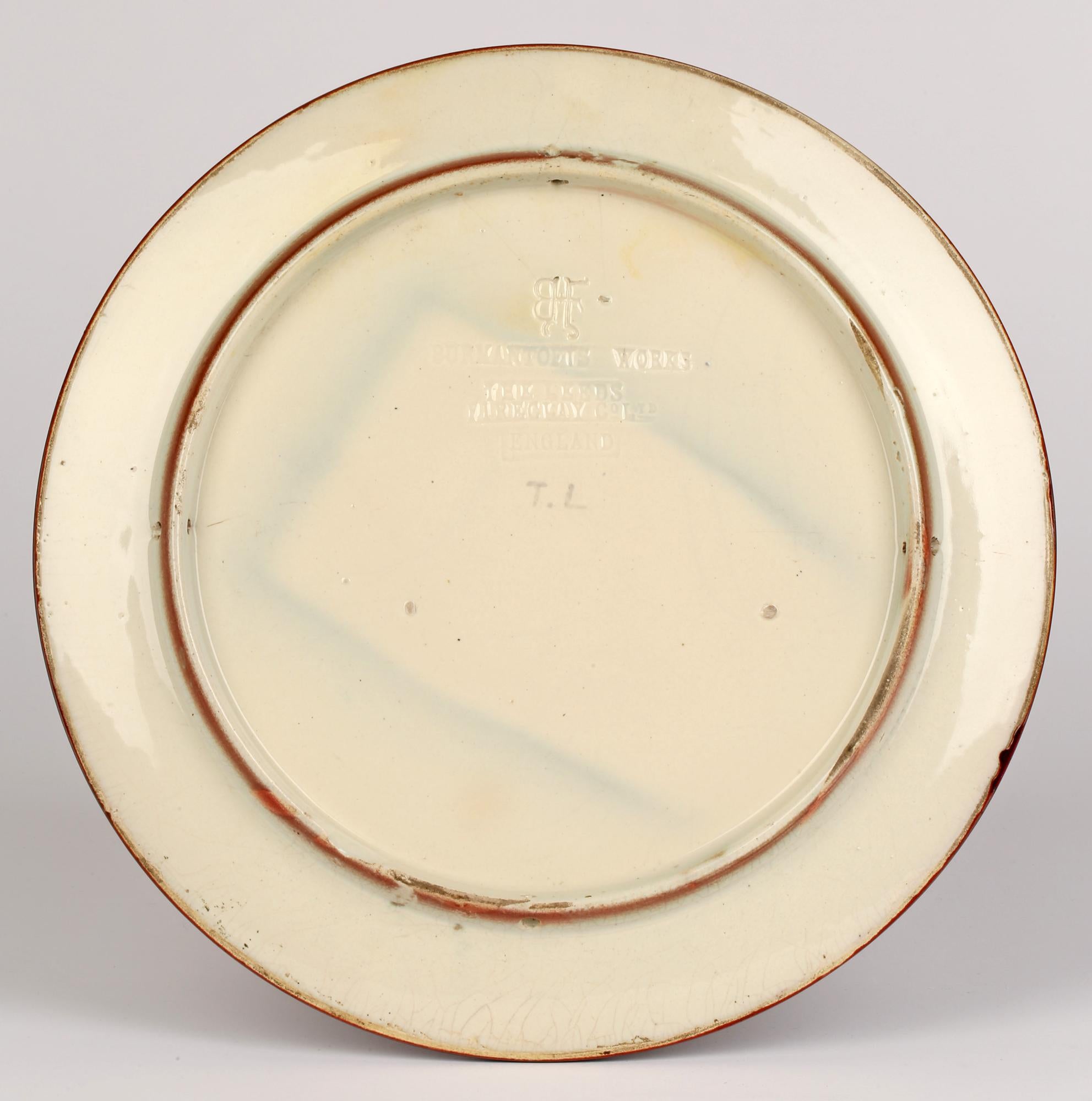 Placa de león rampante de loza lustre Burmantofts de Joseph Walmsley en venta 4