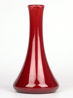 Burmantofts Faience Ox Blood Red Glazed Art Pottery Vase