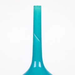 Burmantofts Faience Turquoise Glazed Bottle Design Art Pottery Vase
