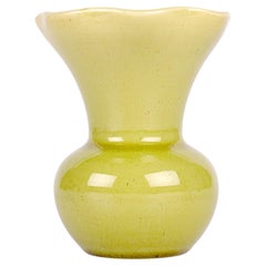 Burmantofts Green Glazed Bud Shaped Art Pottery Vase