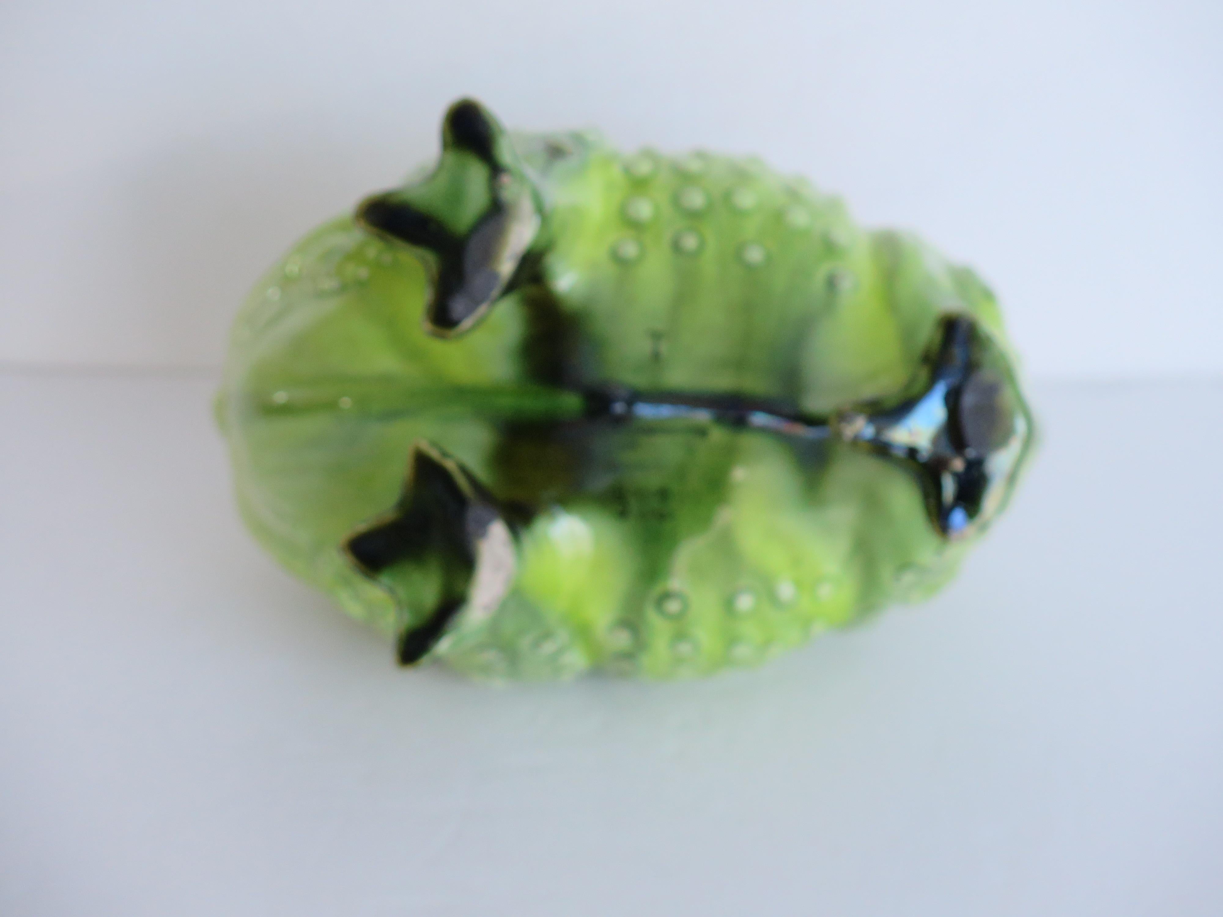 Burmantofts Grotesque Faience Bull Frog Spoon Warmer, Leeds England circa 1885 1