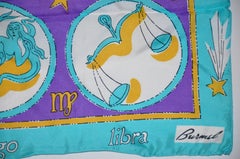 Burmel Whimsical "Astrological Signs" Silk Jacquard Scarf