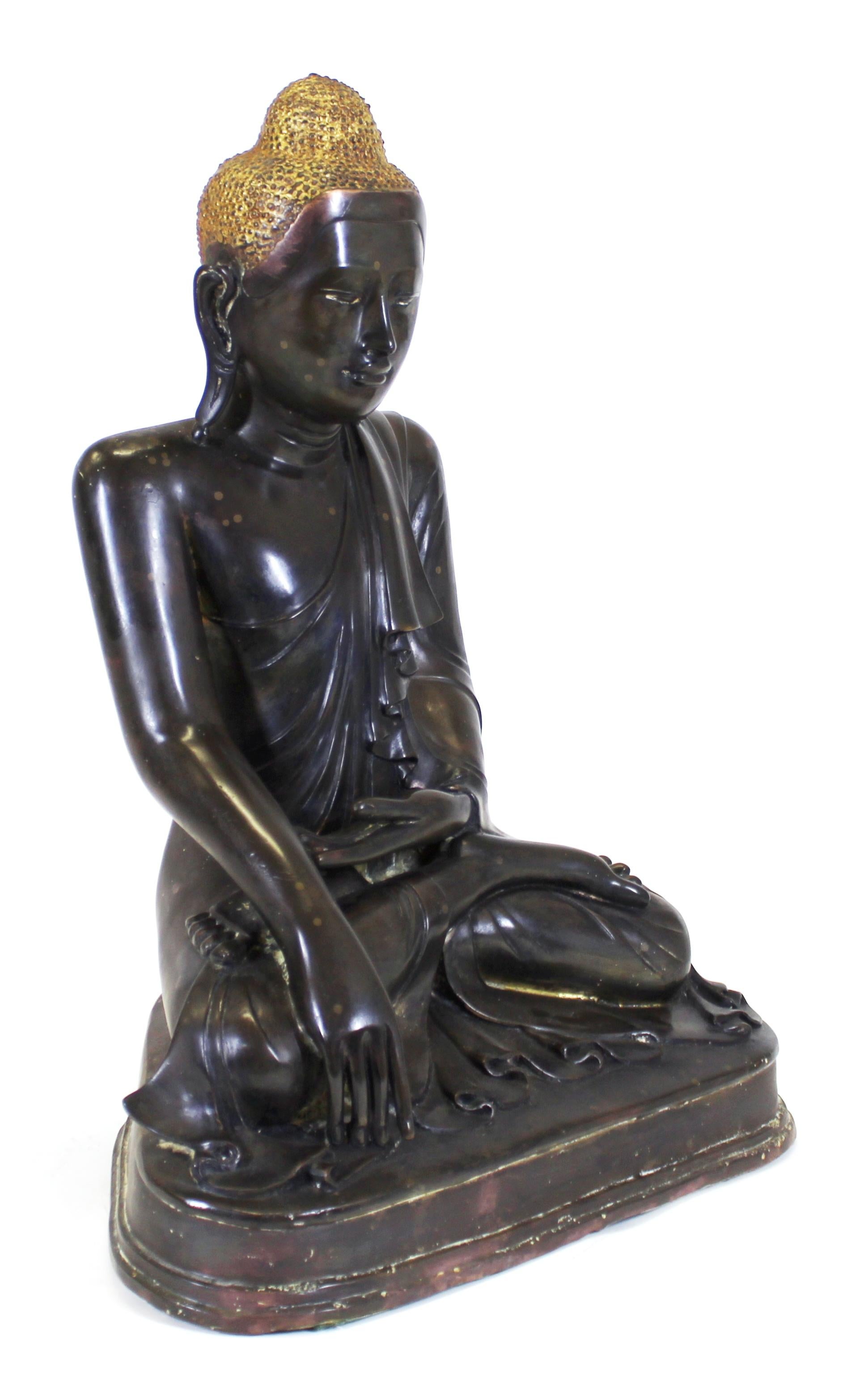 20th Century Burmese Bronze Buddha Sculpture