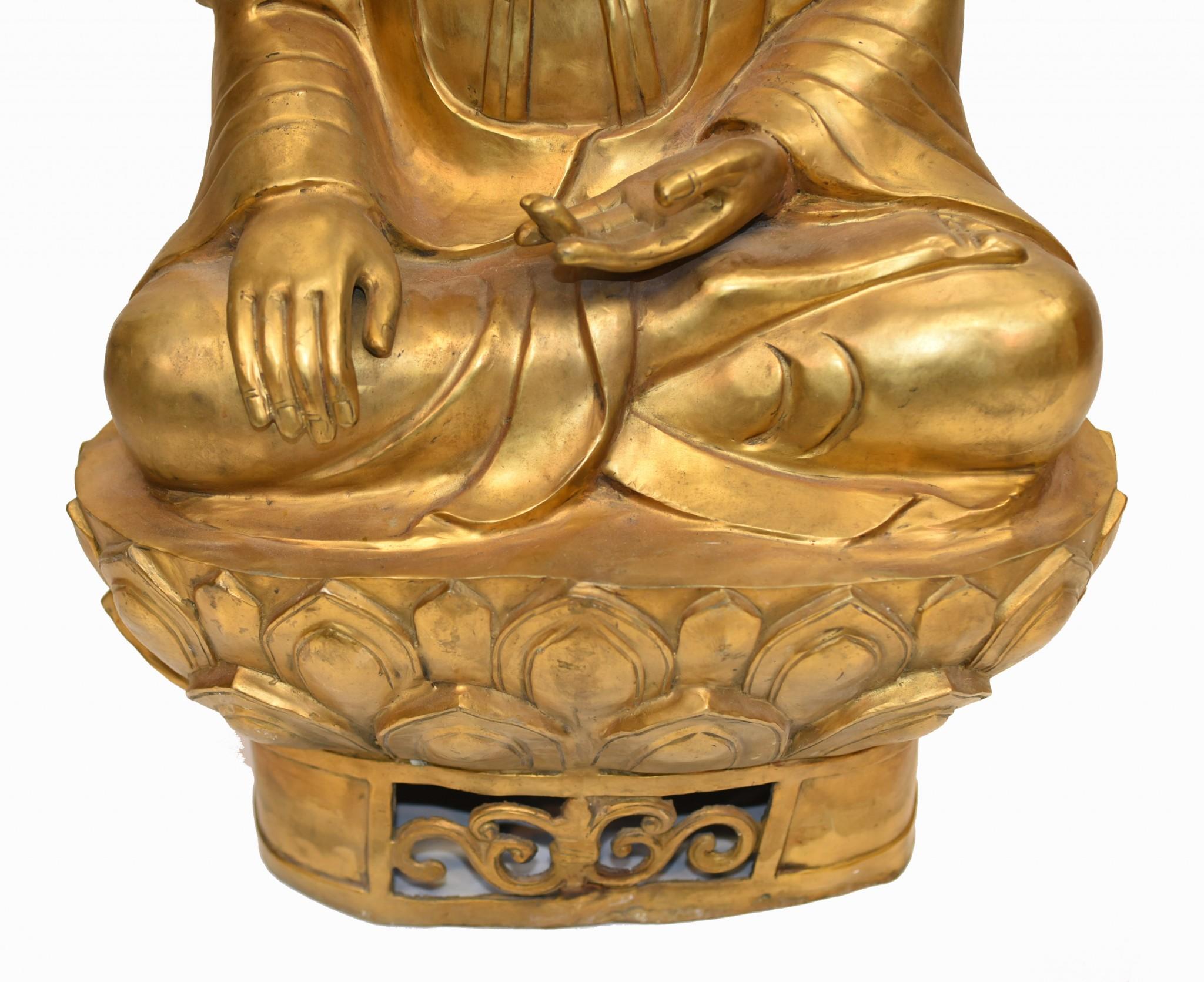 Burmesische Bronze Buddha-Statue- Meditations Pose Buddhismus Buddhistische Kunst (Ende des 20. Jahrhunderts) im Angebot