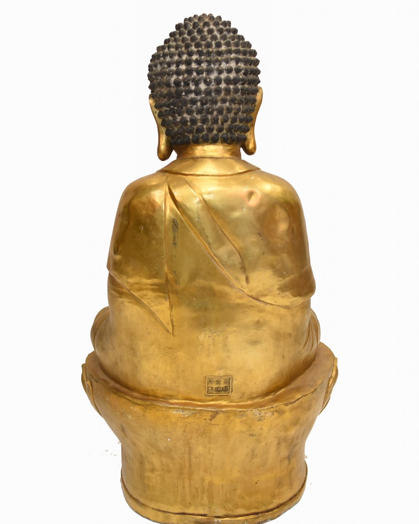 Burmesische Bronze Buddha-Statue- Meditations Pose Buddhismus Buddhistische Kunst im Angebot 5