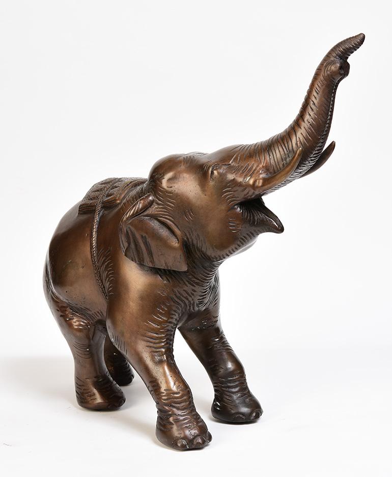 Burmese Bronze Elephant For Sale 4