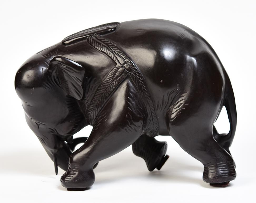 Metalwork Burmese Bronze Elephant For Sale