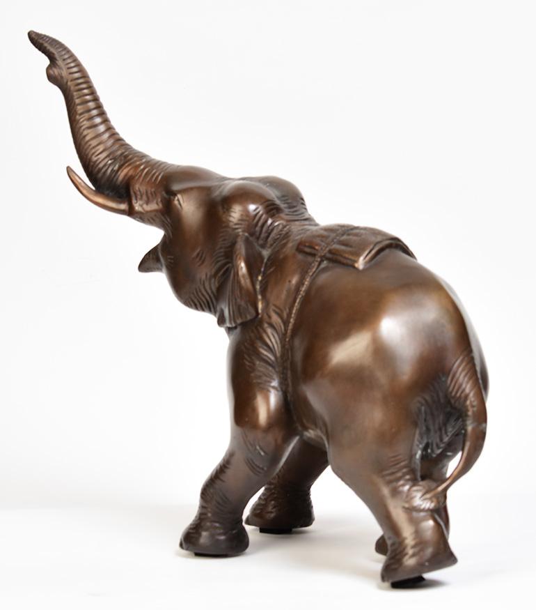 Contemporary Burmese Bronze Elephant For Sale