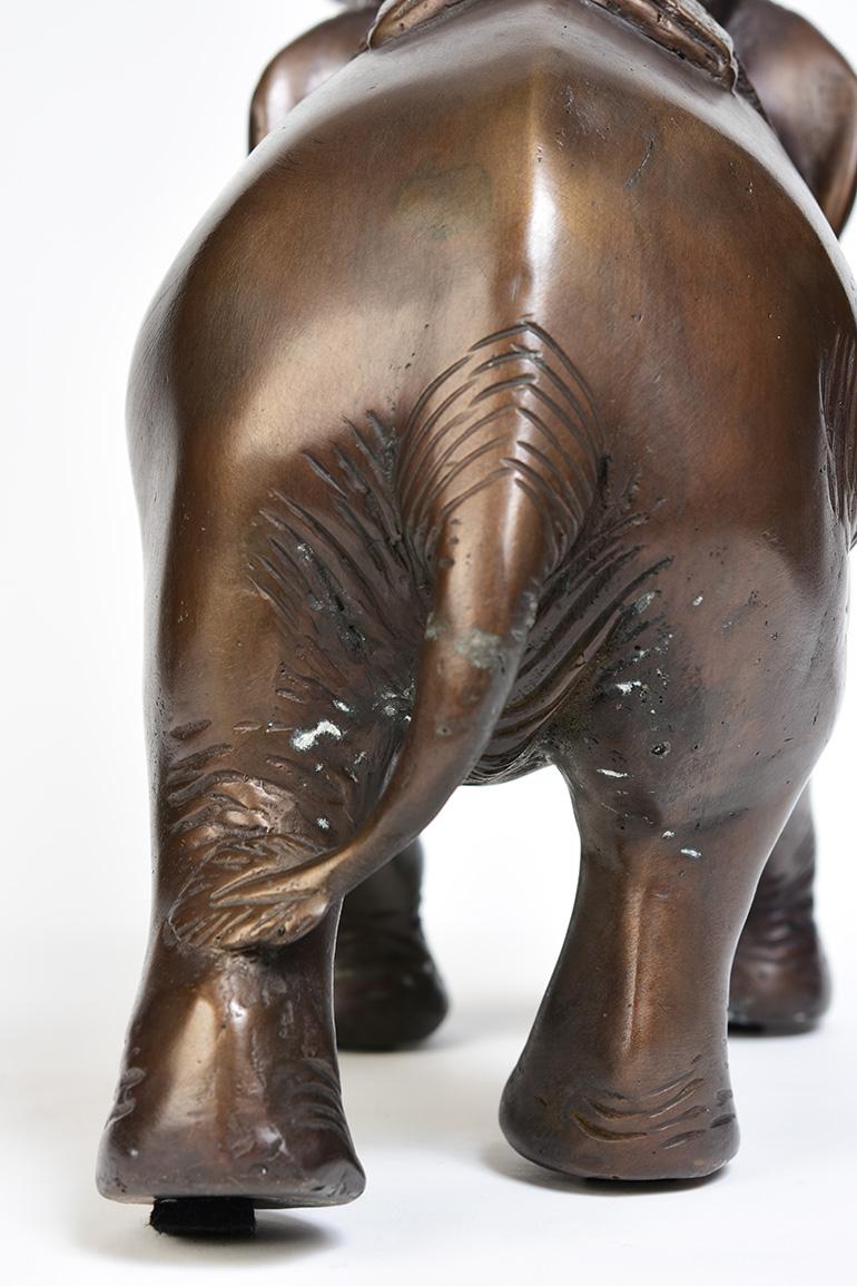 Burmese Bronze Elephant For Sale 2