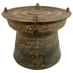 Burmese Bronze Rain Drum Side table
