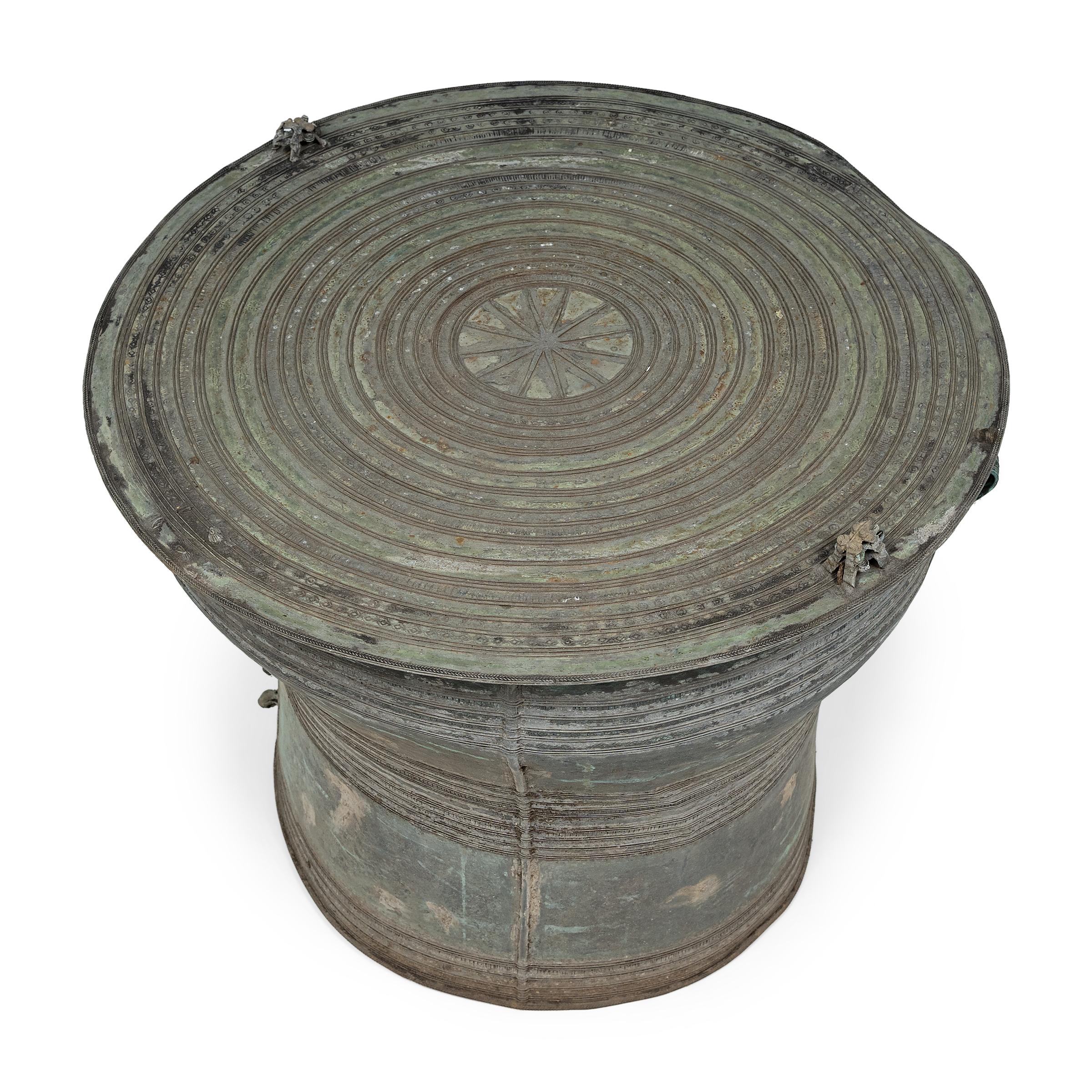 18th Century and Earlier Burmese Bronze Ritual Drum, c. 200 BC