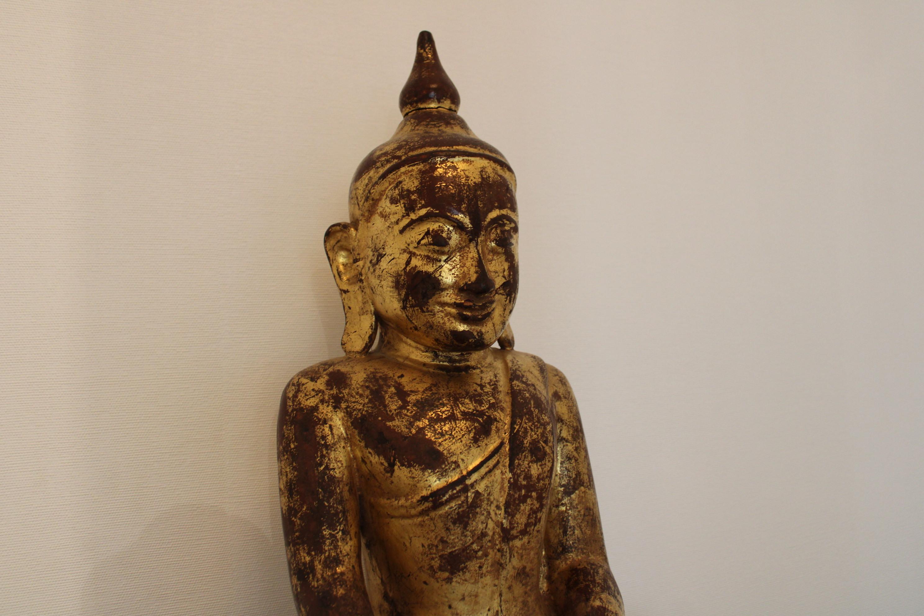 Asian Burmese Buddha, 19th Century For Sale