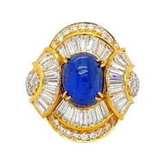 Burmese Cabochon Sapphire Ring