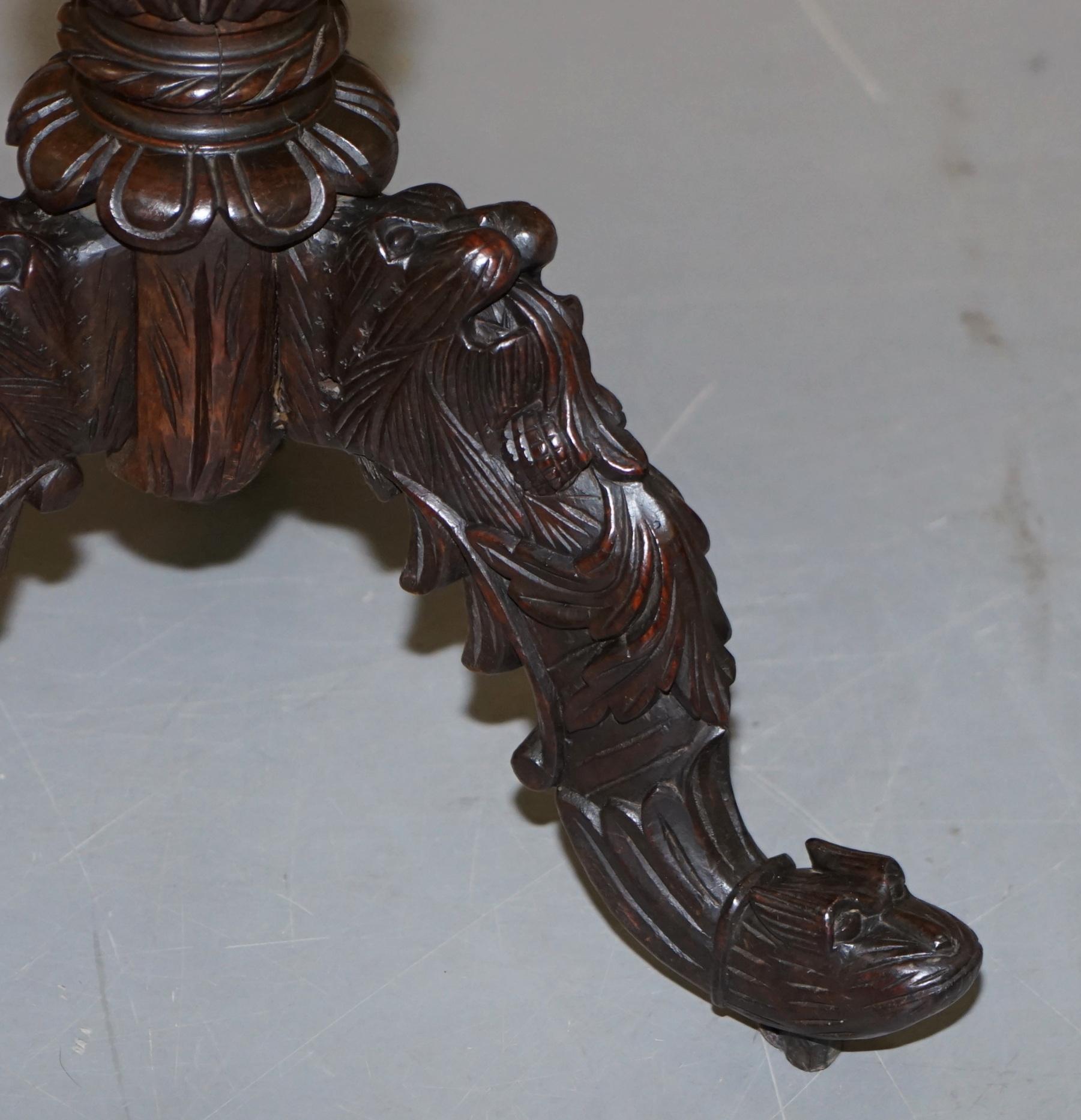 Burmese circa 1880 Anglo-Indian Hardwood Tilt Top Centre Occasional Side Table For Sale 3