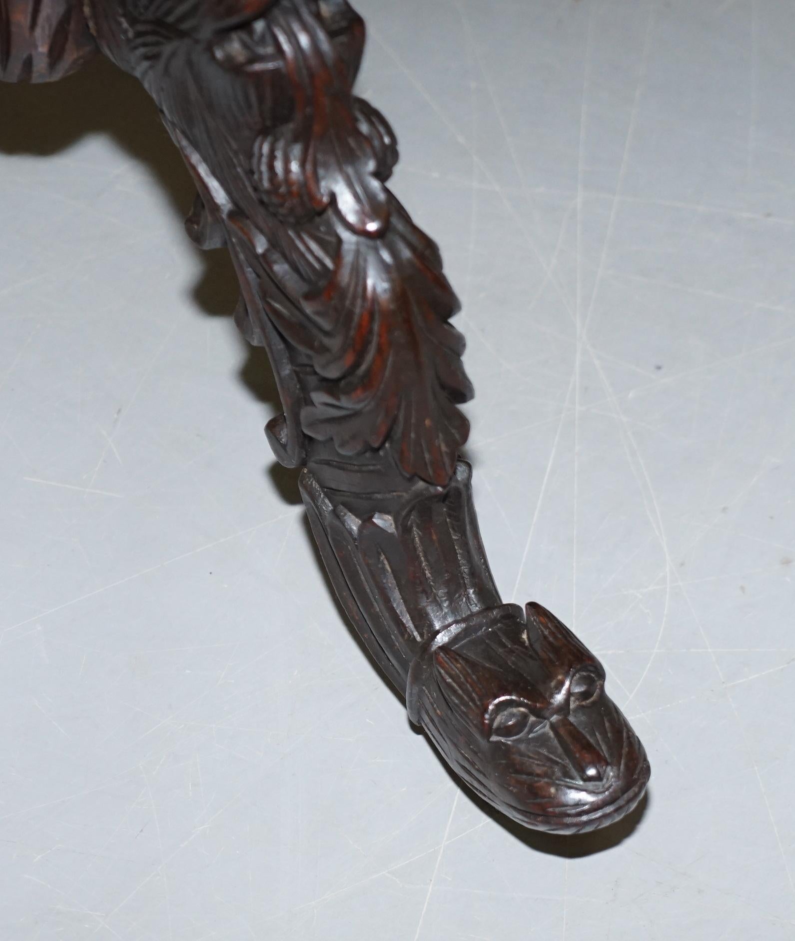 Burmese circa 1880 Anglo-Indian Hardwood Tilt Top Centre Occasional Side Table For Sale 5