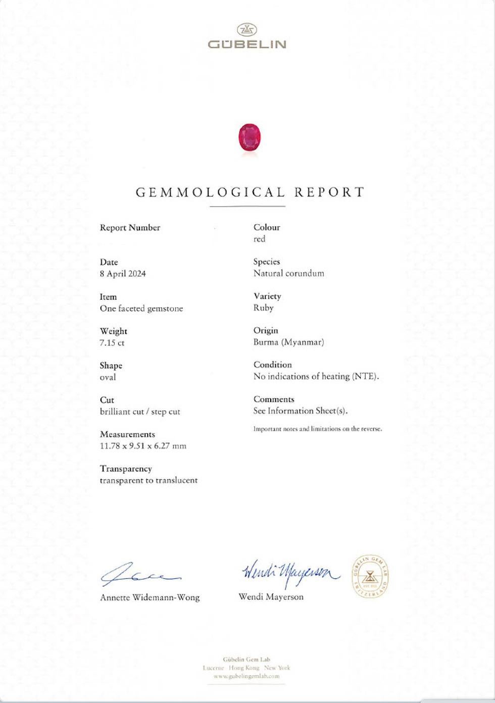 Donna Anello in oro 18k con rubino birmano e diamante perlato, certificato AGL e Gübelin in vendita