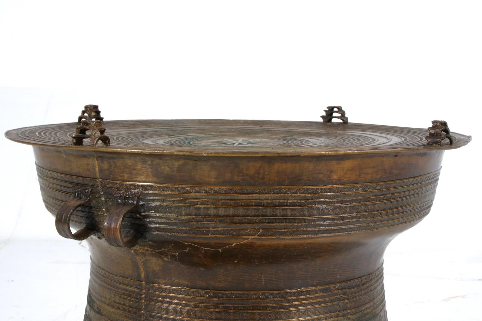 British Indian Ocean Territory Burmese  Four Frog Rain Drum, 18th century For Sale