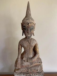Burmese Gilt-Wood Seated Buddha, Early 20th Century