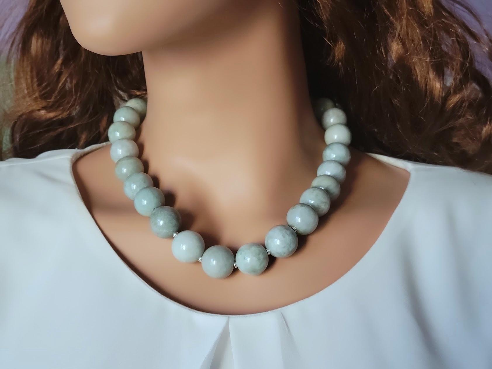 Burmesische Jade-Halskette im Angebot 3