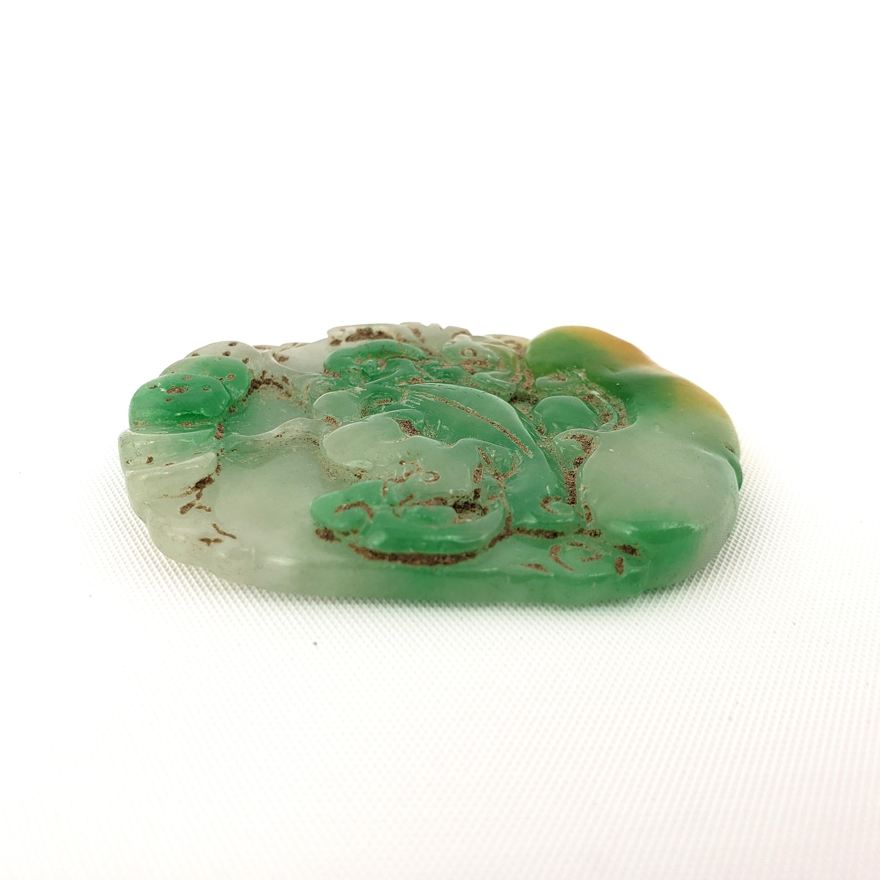 Burmese Jade Pendant In Good Condition For Sale In Hamilton, Ontario