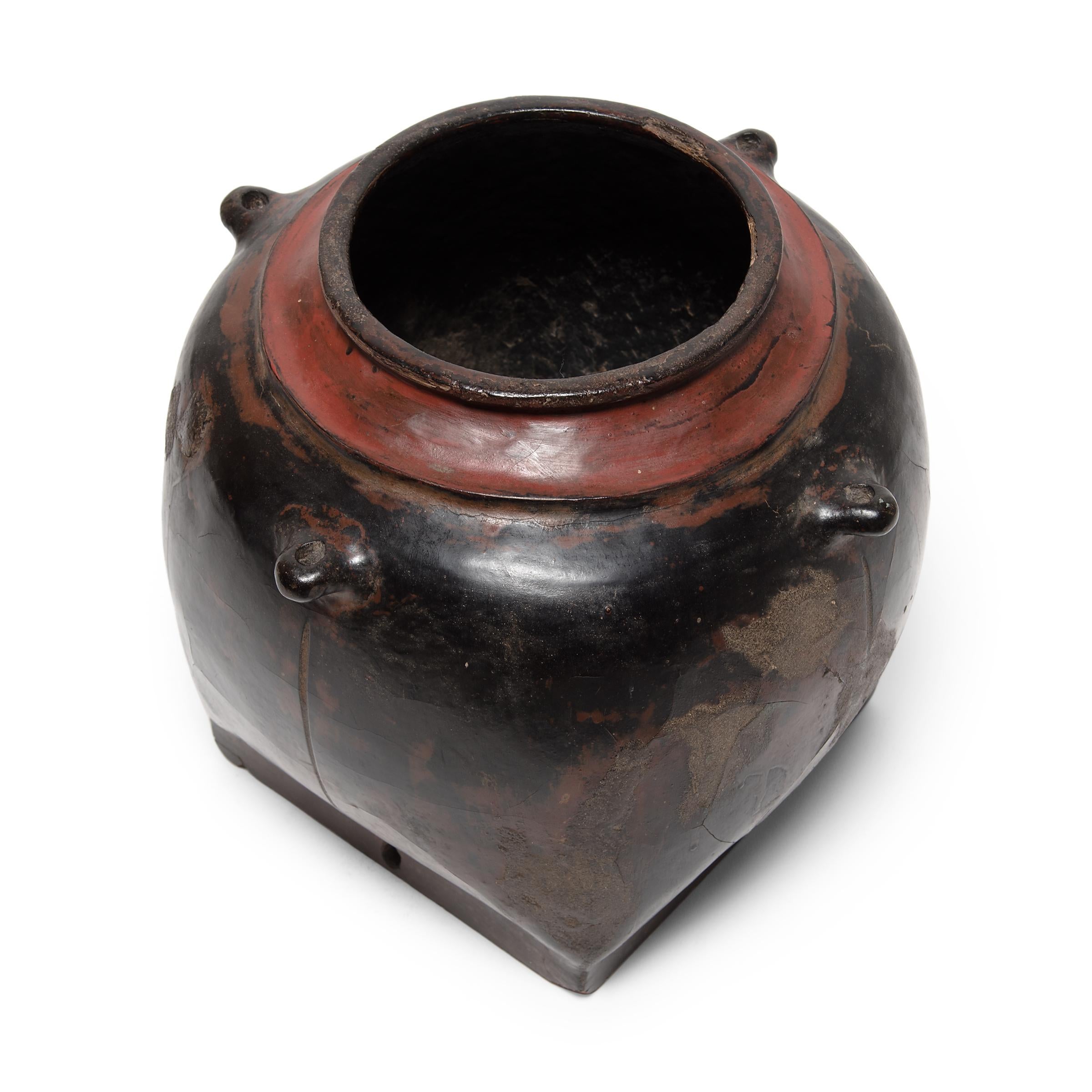 Burmese Lacquered Storage Vessel 1