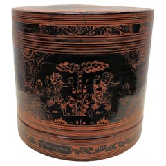 Caja de Betel lacada birmana