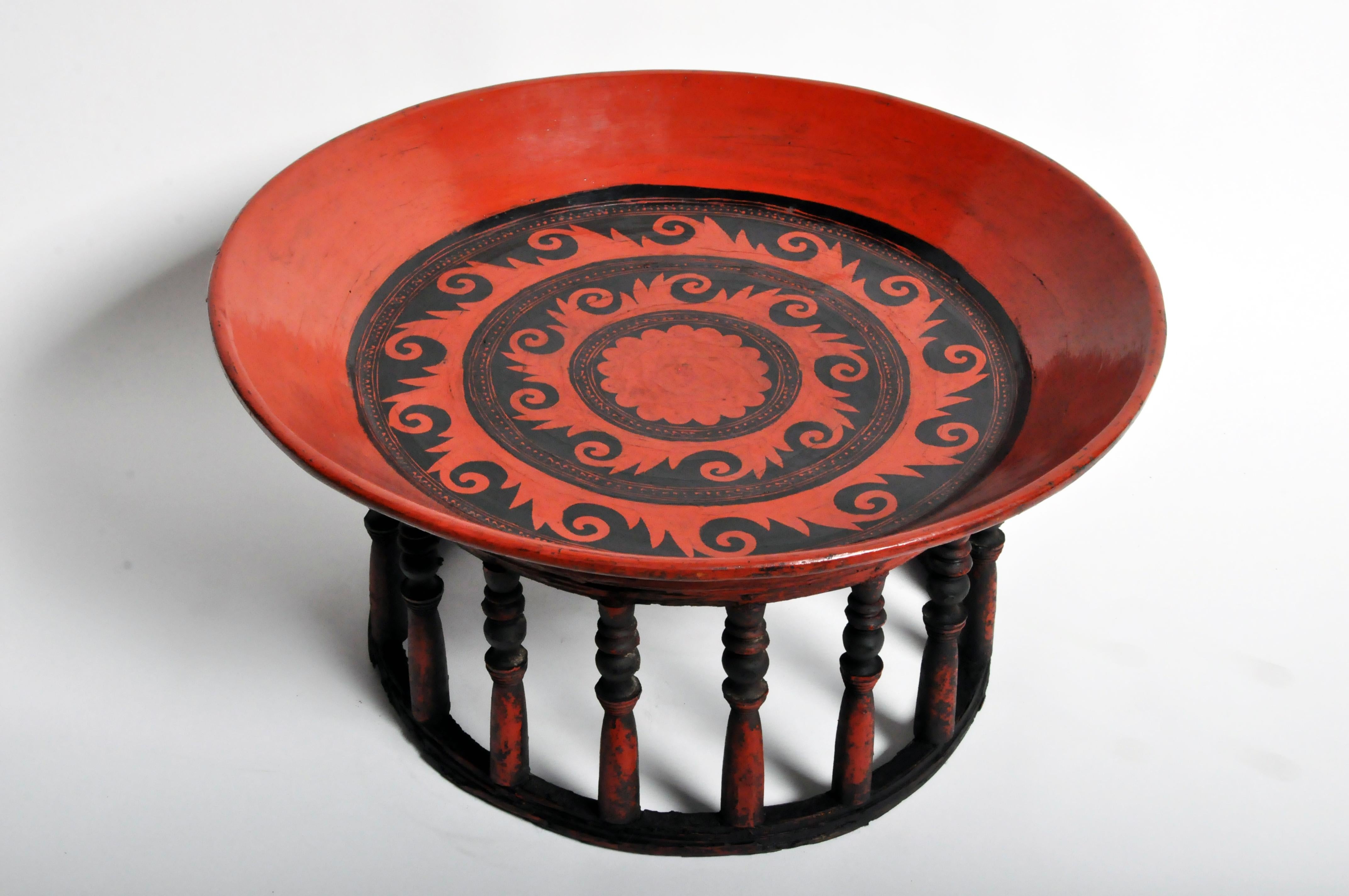 20th Century Burmese Lacquerware Tray
