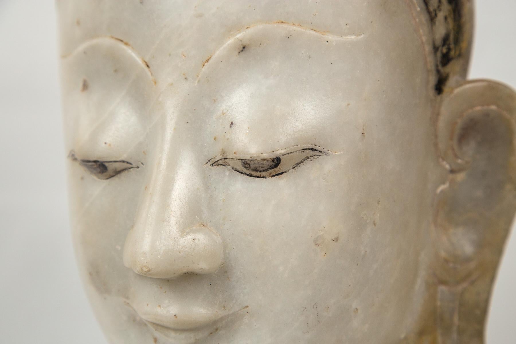Burmese Marble Head of the Buddha 2