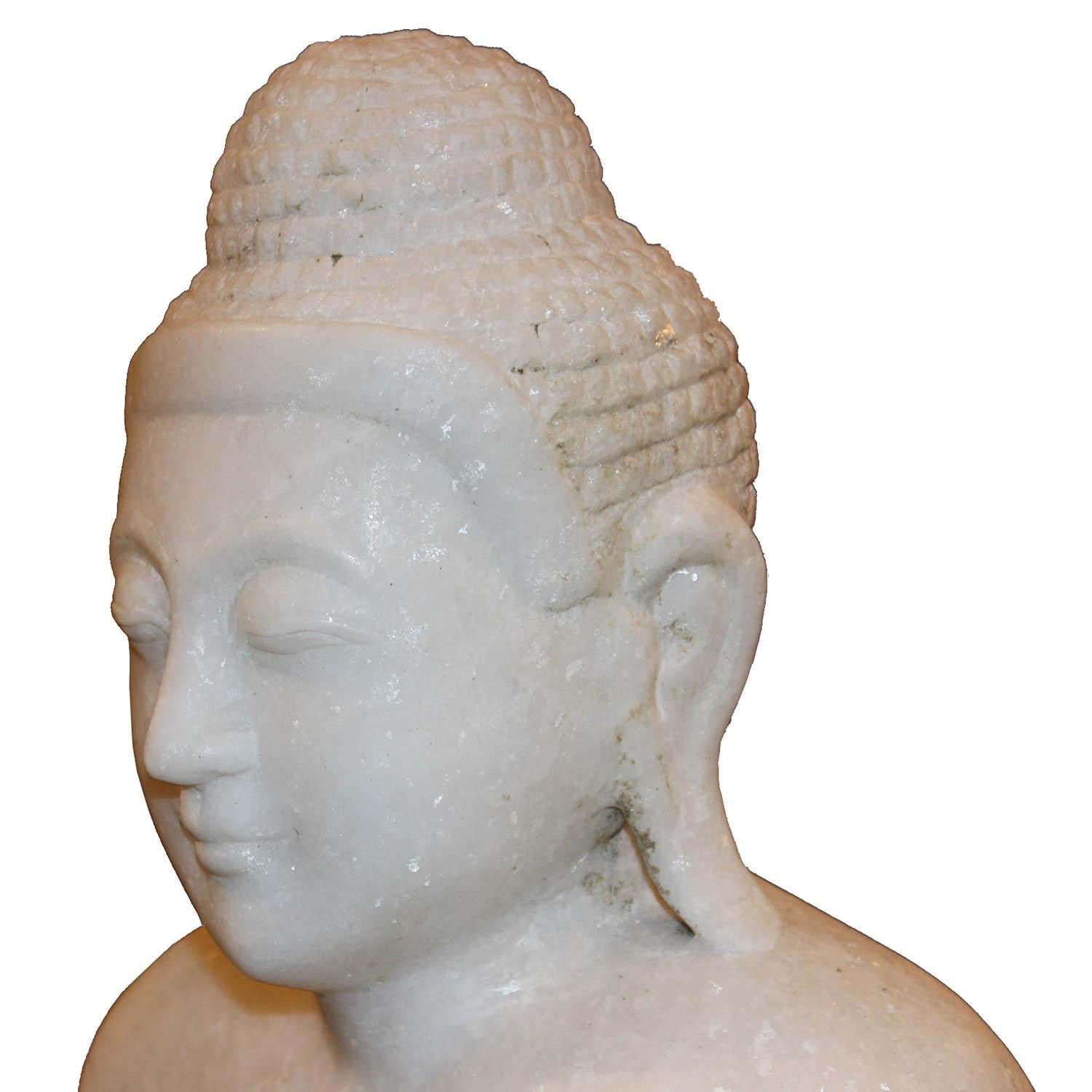 Burmese Marble Sitting Buddha 6