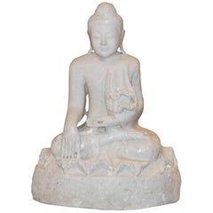 Burmese Marble Sitting Buddha
