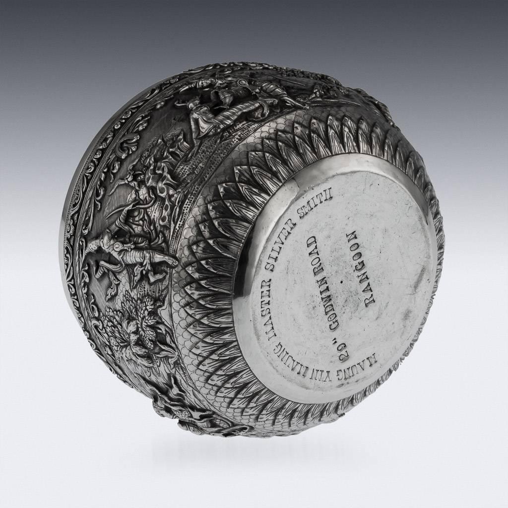 Burmese Maung Yin Maung Silver Bowl, Rangoon, circa 1900 2