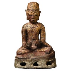 Antique Burmese Monk, Cast Out of a Lead/Bronze Alloy, 9592