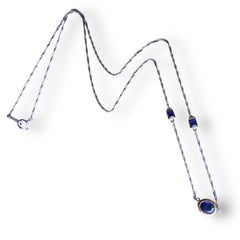 Burmese No Heat Blue Sapphire Yard Necklace
