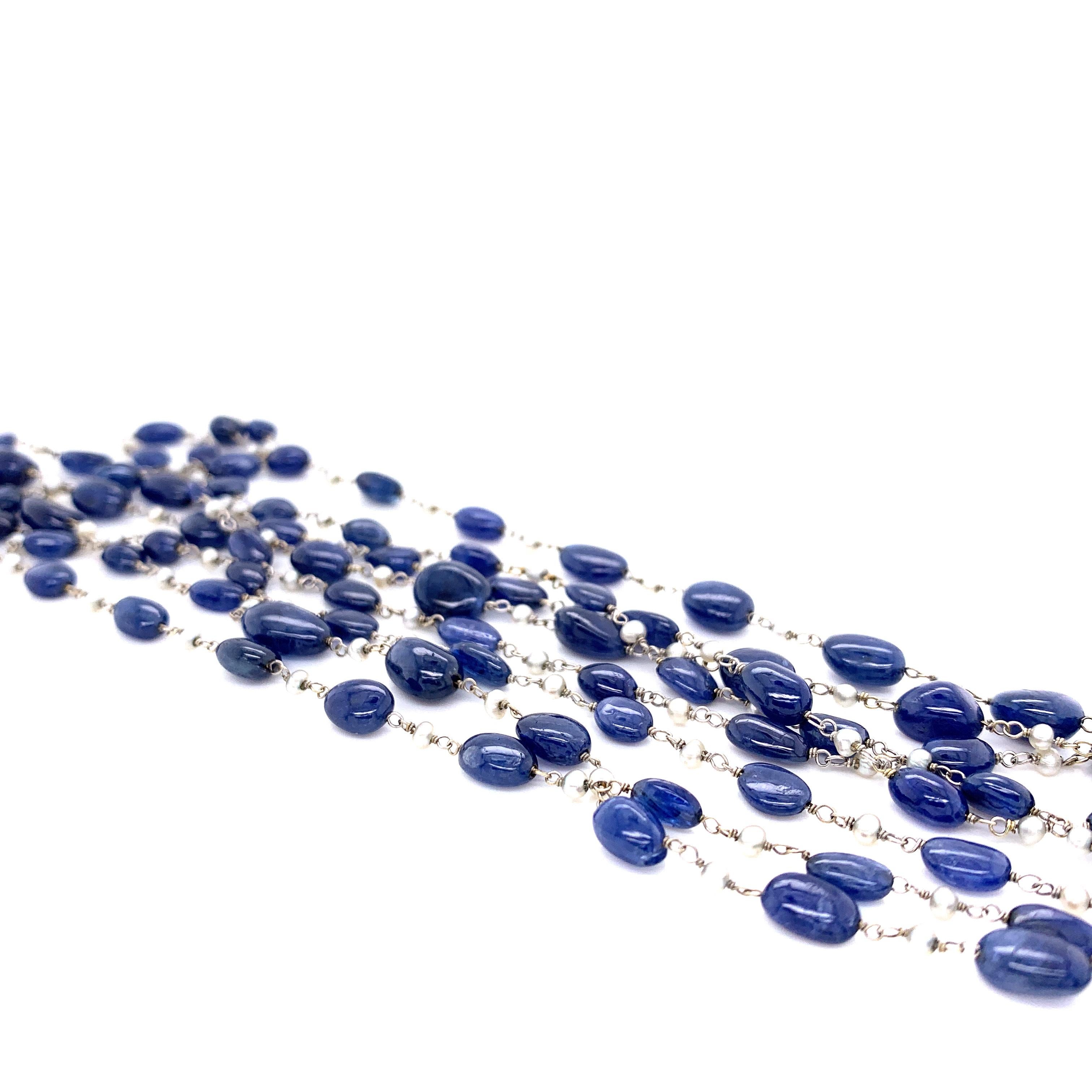 sapphire bead necklace