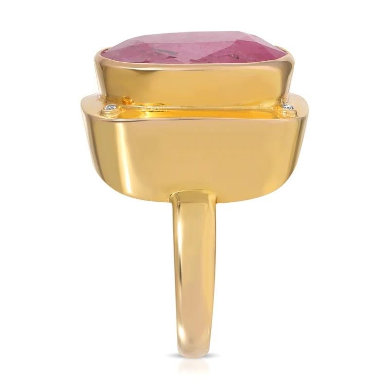 Brilliant Cut Burmese Pink Sapphire Diamond Cocktail Ring For Sale