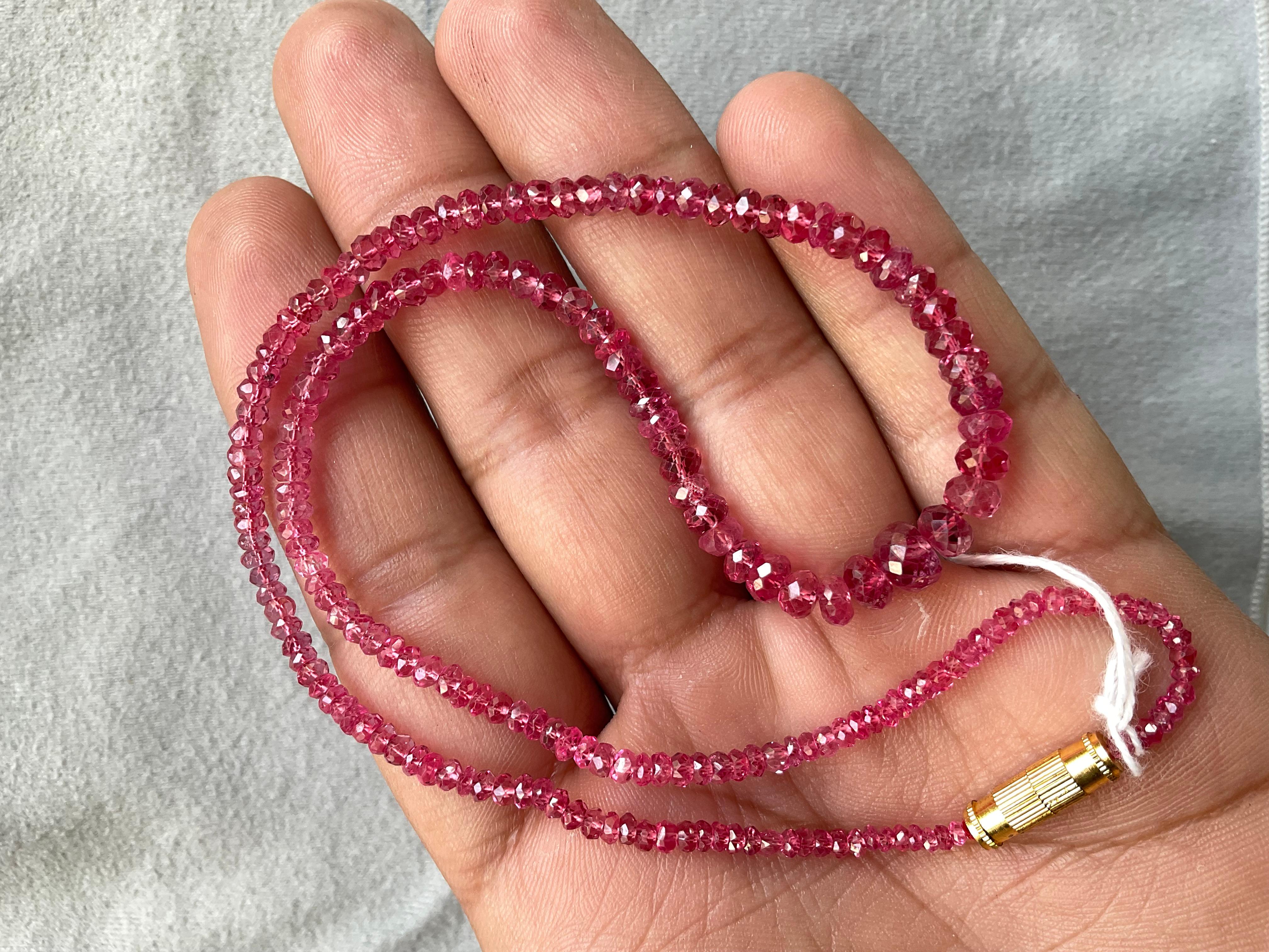 Burmese Pink Spinel 46.00 Carats Beads Faceted Top Quality Beads Natural Gem 1