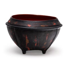Burmese Red & Black Lacquer Bowl, Early 20th Century