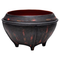 Burmese Red & Black Lacquer Bowl, Early 20th Century