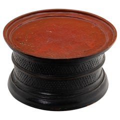 Burmese Red & Black Lacquer Stand, c. 1900