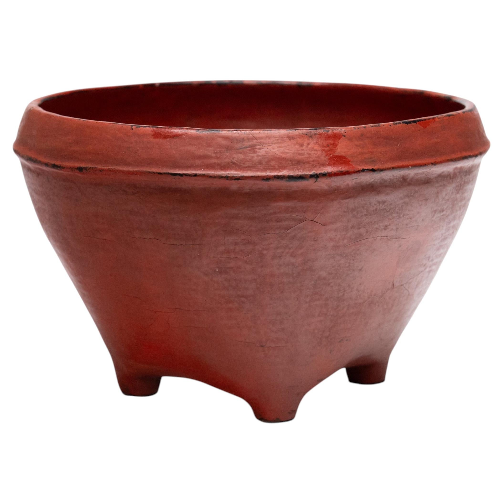 Burmese Red Lacquer Bowl, Early 20th Century
