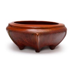 Burmese Schale aus rotem Lack, Ende des 19. Jahrhunderts