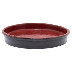 Bandeja birmana de laca roja, c. 1900
