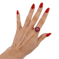 Burmese Rubies & Diamonds 18k Gold Ring GIA Certificate