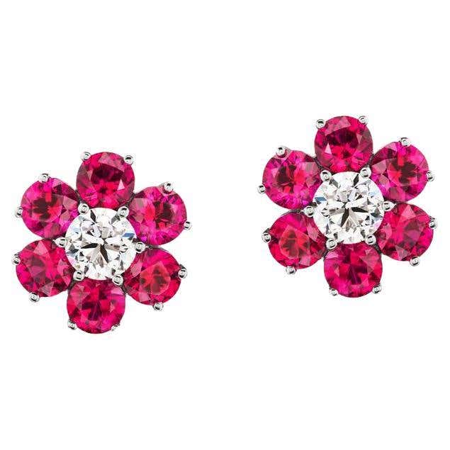 Important Burma Ruby and Diamond Earrings For Sale at 1stDibs | red ...