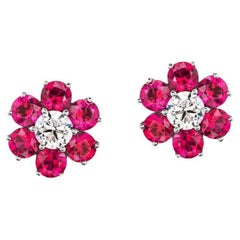 Burmesische Rubin- und Diamant-Ohrringe