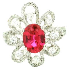 Burmese Ruby Diamond Gold Ring